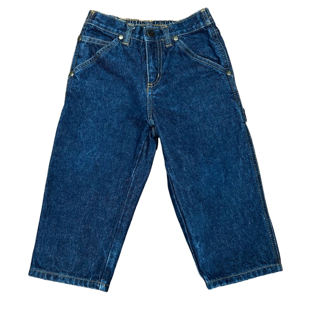 VINTAGE 90s Charles Klein Baby Boys Blue Carpenter Denim Jeans 3T